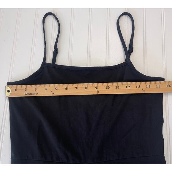 Weekday Lindey Jersey Jumpsuit Black Cropped Adjustable Straps Women's Medium - Picture 6 of 11